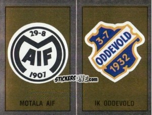 Sticker Badges - Fotboll 91. Allsvenskan och Division 1 n. 317-322 - Panini