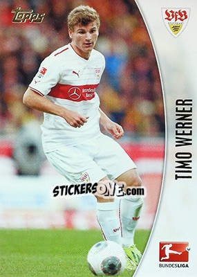 Sticker Timo Werner - Bundesliga Chrome 2013-2014 n. 198 - Topps