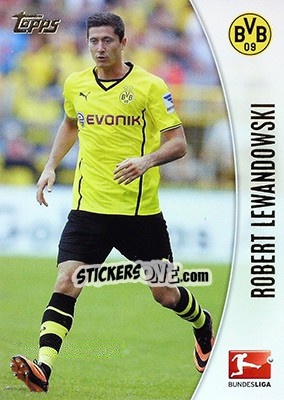 Sticker Robert Lewandowski - Bundesliga Chrome 2013-2014 n. 58 - Topps