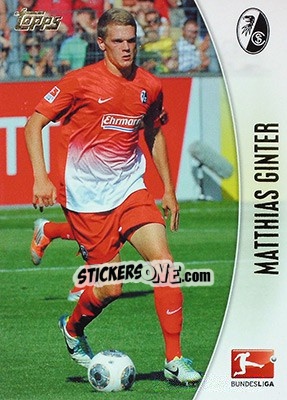 Sticker Matthias Ginter - Bundesliga Chrome 2013-2014 n. 73 - Topps