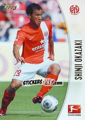 Sticker Shinji Okazaki - Bundesliga Chrome 2013-2014 - Topps