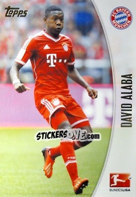 Sticker David Alaba - Bundesliga Chrome 2013-2014 n. 156 - Topps