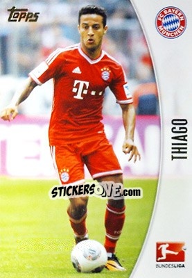 Sticker Thiago Alcántara - Bundesliga Chrome 2013-2014 n. 160 - Topps