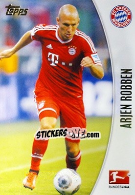 Sticker Arjen Robben - Bundesliga Chrome 2013-2014 n. 163 - Topps
