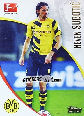 Sticker Neven Subotic - Bundesliga Chrome 2014-2015 - Topps