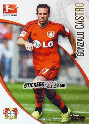 Sticker Gonzalo Castro - Bundesliga Chrome 2014-2015 - Topps