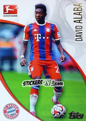 Sticker David Alaba - Bundesliga Chrome 2014-2015 n. 155 - Topps
