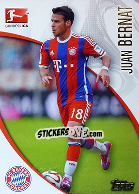 Sticker Juan Bernat - Bundesliga Chrome 2014-2015 n. 157 - Topps