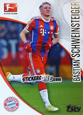 Sticker Bastian Schweinsteiger - Bundesliga Chrome 2014-2015 n. 161 - Topps
