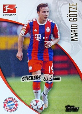 Sticker Mario Götze - Bundesliga Chrome 2014-2015 n. 164 - Topps