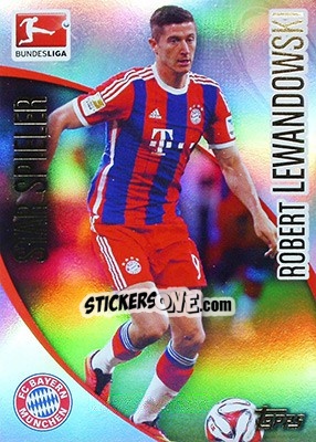 Sticker Robert Lewandowski - Bundesliga Chrome 2014-2015 n. 165 - Topps