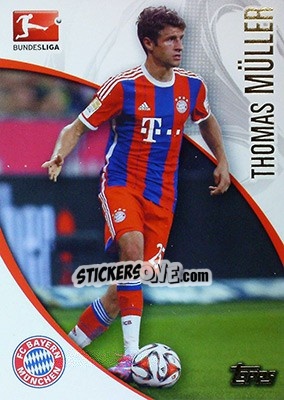 Sticker Thomas Müller - Bundesliga Chrome 2014-2015 n. 166 - Topps