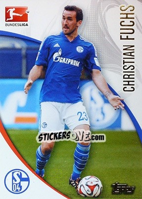 Sticker Christian Fuchs - Bundesliga Chrome 2014-2015 n. 182 - Topps