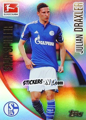 Sticker Julian Draxler - Bundesliga Chrome 2014-2015 n. 188 - Topps