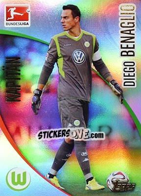 Sticker Diego Benaglio - Bundesliga Chrome 2014-2015 - Topps