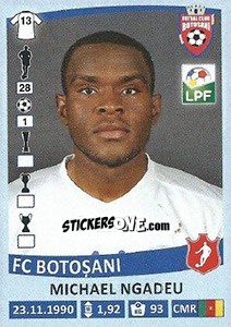 Sticker Michael Ngadeu - Liga 1 Romania 2015-2016 n. 202 - Panini
