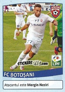 Cromo Mergim Neziri - Liga 1 Romania 2015-2016 - Panini