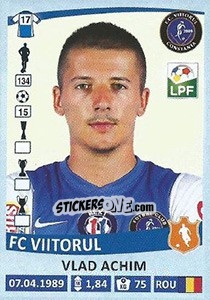 Sticker Vlad Achim - Liga 1 Romania 2015-2016 - Panini