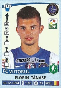 Sticker Florin Tănase - Liga 1 Romania 2015-2016 - Panini