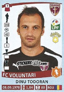 Sticker Dinu Todoran - Liga 1 Romania 2015-2016 - Panini