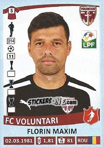 Figurina Florin Maxim - Liga 1 Romania 2015-2016 - Panini