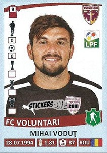 Figurina Mihai Voduţ - Liga 1 Romania 2015-2016 - Panini
