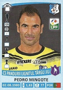 Figurina Pedro Mingote - Liga 1 Romania 2015-2016 n. 281 - Panini