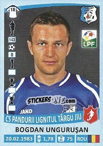 Cromo Bogdan Unguruşan - Liga 1 Romania 2015-2016 - Panini