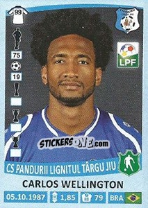 Cromo Carlos Wellington - Liga 1 Romania 2015-2016 - Panini