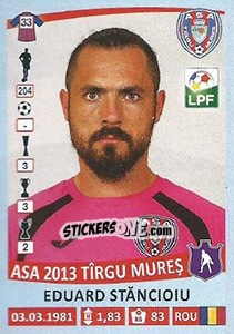 Cromo Eduard Stăncioiu - Liga 1 Romania 2015-2016 - Panini