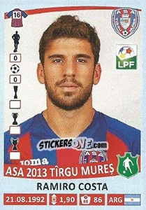 Sticker Ramiro Costa - Liga 1 Romania 2015-2016 n. 28 - Panini