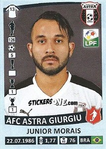 Figurina Junior Morais - Liga 1 Romania 2015-2016 - Panini