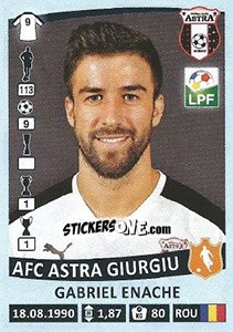 Sticker Gabriel Enache - Liga 1 Romania 2015-2016 - Panini