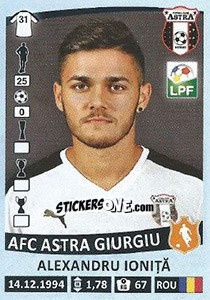 Figurina Alexandru Ioniţă - Liga 1 Romania 2015-2016 - Panini