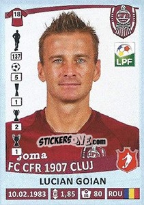 Cromo Lucian Goian - Liga 1 Romania 2015-2016 - Panini