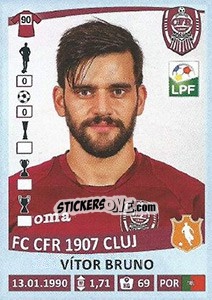 Sticker Vítor Bruno - Liga 1 Romania 2015-2016 n. 74 - Panini