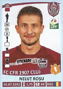 Sticker Neluţ Roşu - Liga 1 Romania 2015-2016 n. 77 - Panini