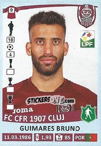 Figurina Guimaraes Bruno - Liga 1 Romania 2015-2016 - Panini