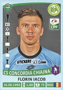 Figurina Florin Iacob - Liga 1 Romania 2015-2016 - Panini