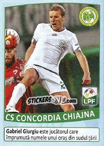 Figurina Gabriel Giurgiu - Liga 1 Romania 2015-2016 n. 107 - Panini