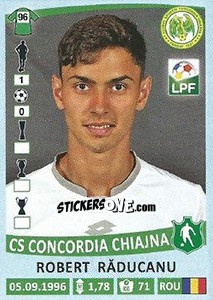 Sticker Robert Răducanu - Liga 1 Romania 2015-2016 - Panini