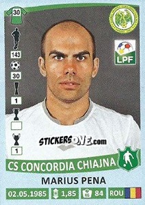Sticker Marius Pena - Liga 1 Romania 2015-2016 n. 110 - Panini