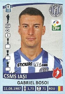 Sticker Gabriel Bosoi - Liga 1 Romania 2015-2016 - Panini