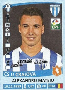 Cromo Alexandru Mateiu - Liga 1 Romania 2015-2016 - Panini