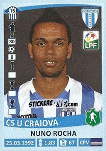 Cromo Nuno Rocha - Liga 1 Romania 2015-2016 - Panini