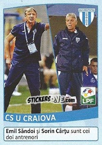 Cromo Emil Săndoi / Sorin Cârţu - Liga 1 Romania 2015-2016 - Panini