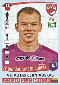 Sticker Vytautas Cerniauskas - Liga 1 Romania 2015-2016 - Panini