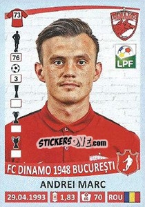 Figurina Andrei Marc - Liga 1 Romania 2015-2016 n. 174 - Panini