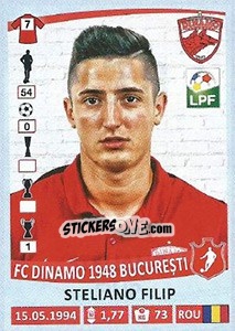 Sticker Steliano Filip - Liga 1 Romania 2015-2016 n. 178 - Panini