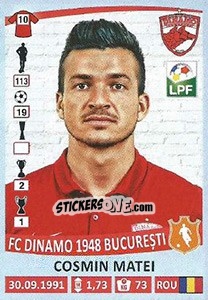 Sticker Cosmin Matei - Liga 1 Romania 2015-2016 - Panini